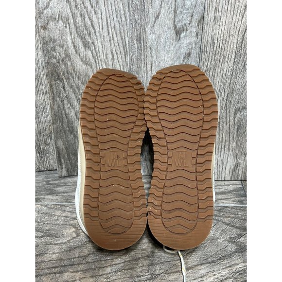 Madewell Kickoff Trainer Sneakers Nubuck Leather Suede Neutral White Cream 8.5 - Picture 6 of 7